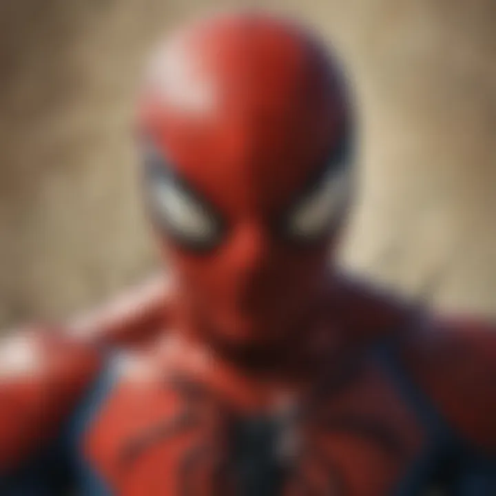 Abstract Spider-Man poster framed with web design