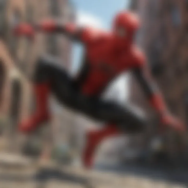 Dynamic scene from Spider-Man: Far From Home showcasing action