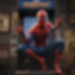 Classic arcade cabinet featuring Spider-Man graphics