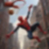 Acrobatic Spider-Man Dunking