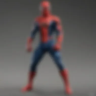 Historical timeline showcasing the evolution of the Amazing Spider-Man costume through the decades