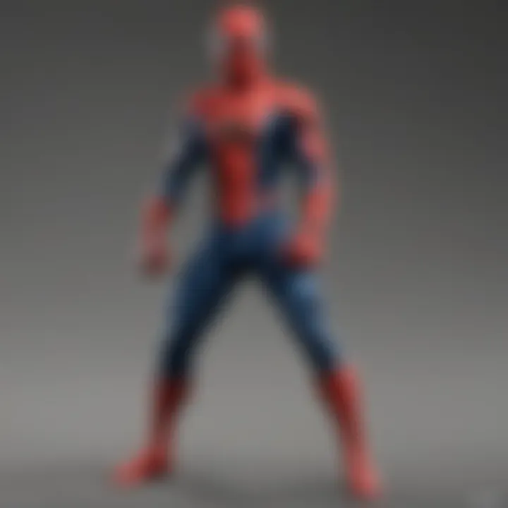 Historical timeline showcasing the evolution of the Amazing Spider-Man costume through the decades