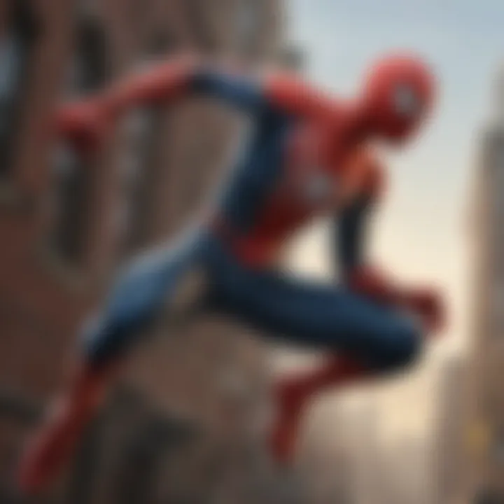 Close-up of Spider-Man's iconic web shooter