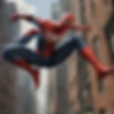 Epic battle scene in the Amazing Spiderman game