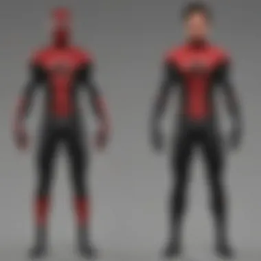 Comparison of traditional superhero costumes versus Miles Morales' modern style