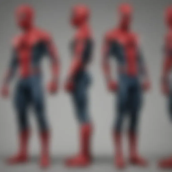 A collage showcasing various Spider-Man characters and their evolution.