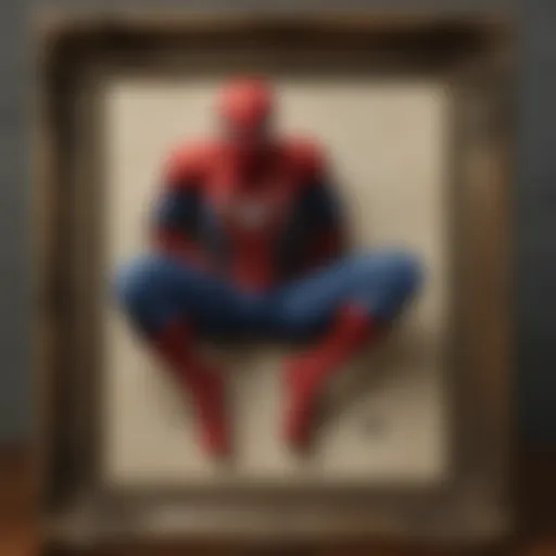 Spider-Man themed uncle picture frame on a sleek black background