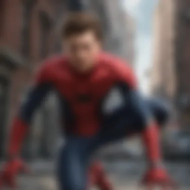 A captivating scene with Tom Holland in action