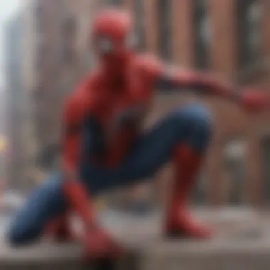 A scene from the latest Spider-Man film highlighting its modern visuals.