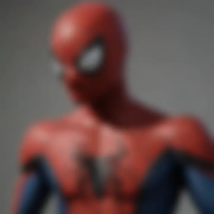 Close-up of detailed craftsmanship on Spiderman cut out