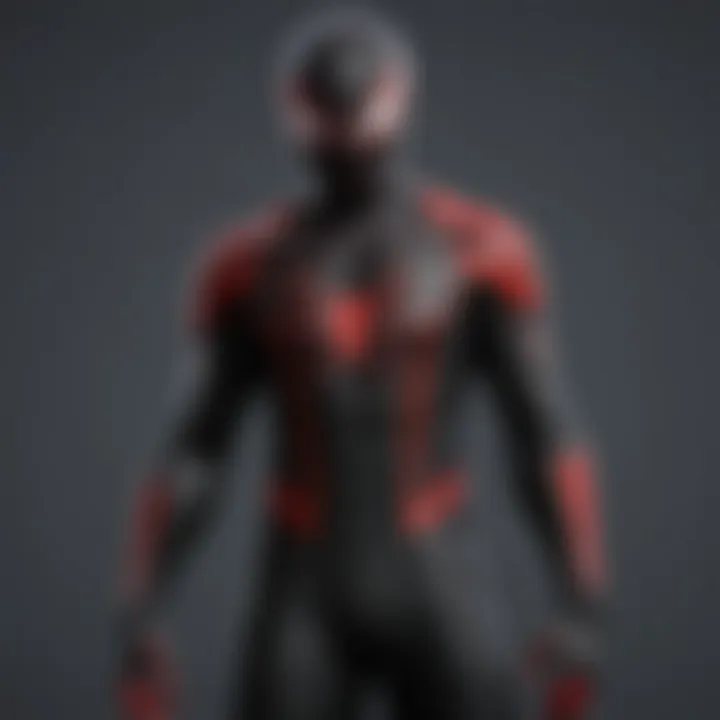 Close-up of Miles Morales in his high-tech suit