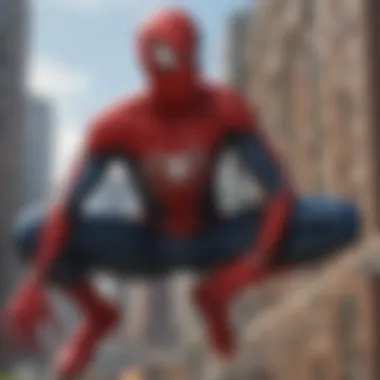 Spiderman Comic Book Artwork Detail