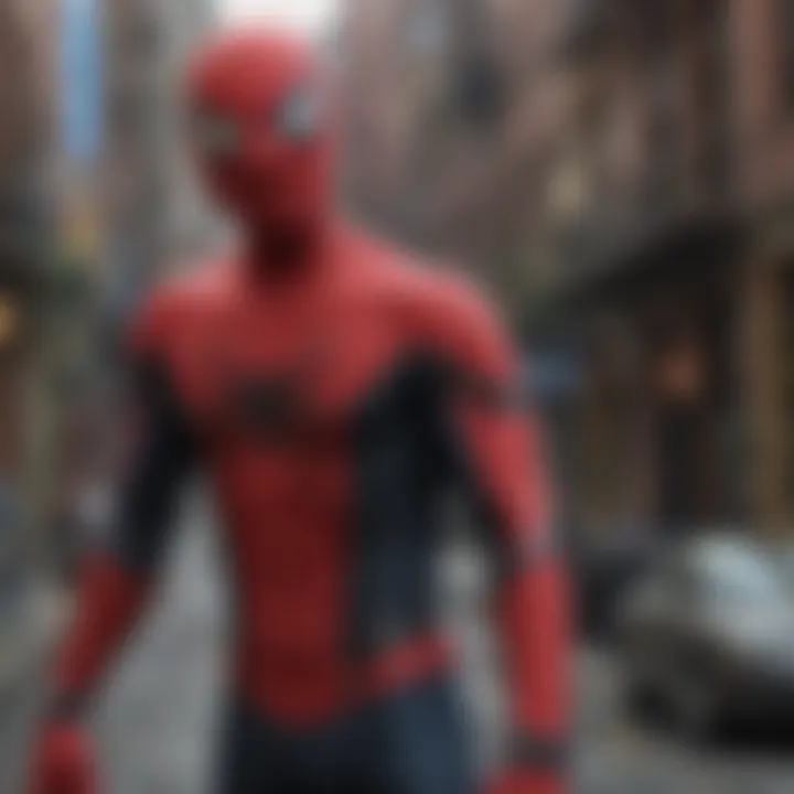 Cinematic elements from Spider-Man: Far From Home showcasing thematic depth