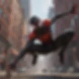 Dynamic action scene from Miles Morales gameplay