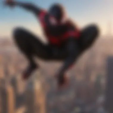 Manhattan Skyline in Miles Morales Stunning visual of Manhattan skyline in Miles Morales