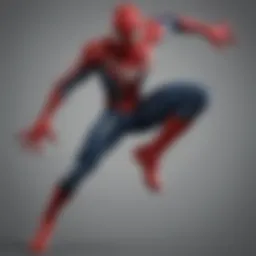 A collection of Spider-Man action figures showcasing different versions.