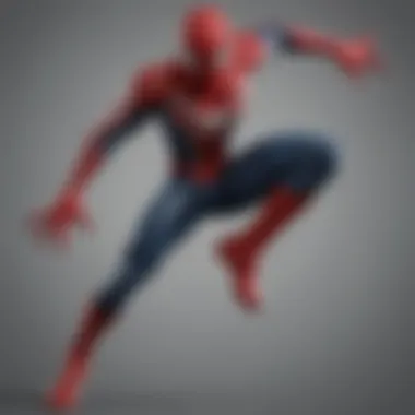 Diverse Spider-Man Action Figures A collection of Spider-Man action figures showcasing different versions.