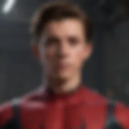 Tom Holland in a contemplative stance