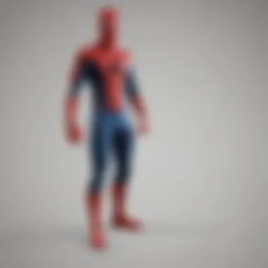 Spider-Man Costume Accessories Close-up of Spider-Man costume accessories including mask and gloves