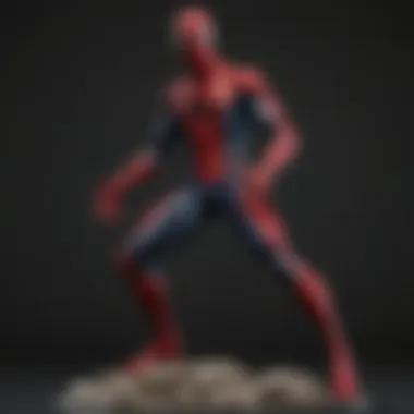 Selection of materials used in creating custom Spider-Man collectibles