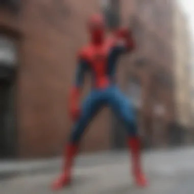 Creative placement of Spiderman cut out in urban setting