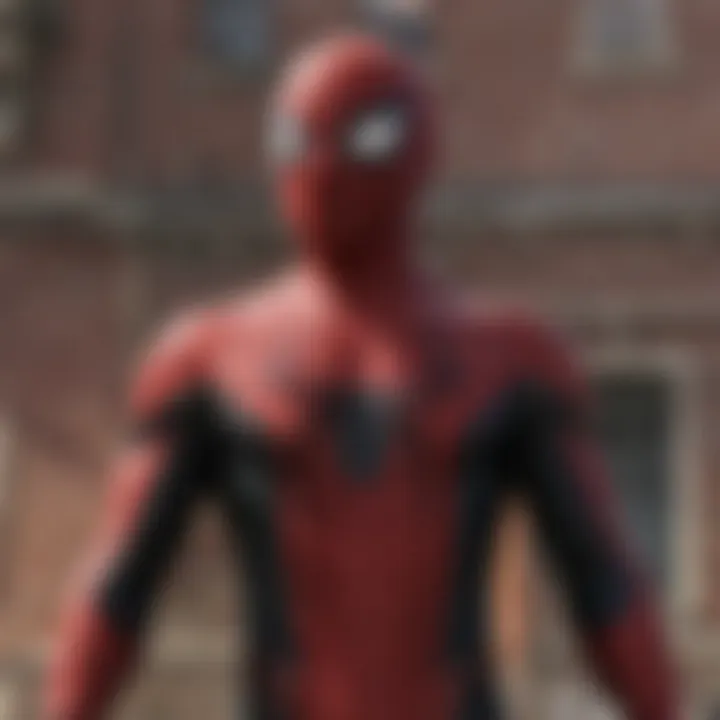 Futuristic digital countdown timer leading to 'Spider-Man' premiere