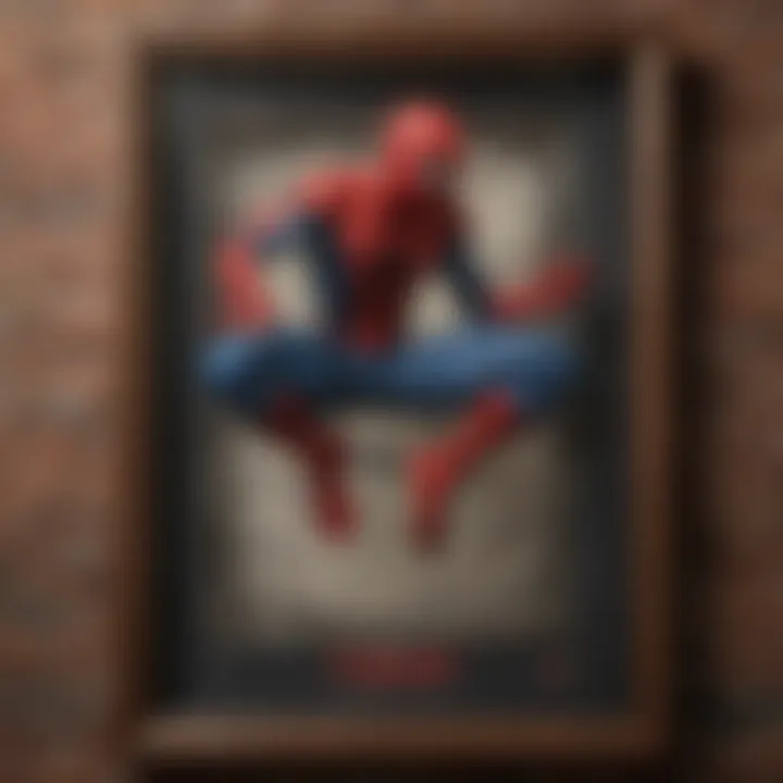 A display case protecting signed Spider-Man posters