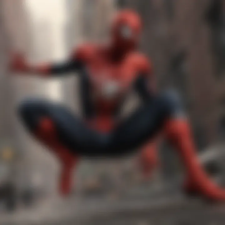 Dynamic Combat Scene in Black Spiderman Game