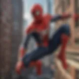 Dynamic gameplay of a Spider-Man game