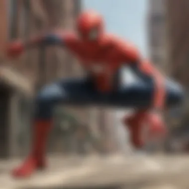 Dynamic motion blur depicting the anticipation surrounding the next Spider-Man movie