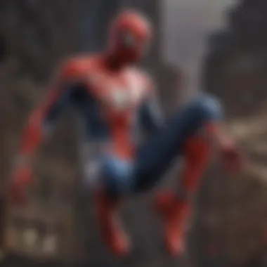 Spider-Man in Action with Explosive Visual Effects