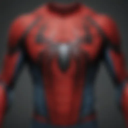 Elegant Disney Spider-Man shirt with artistic web design