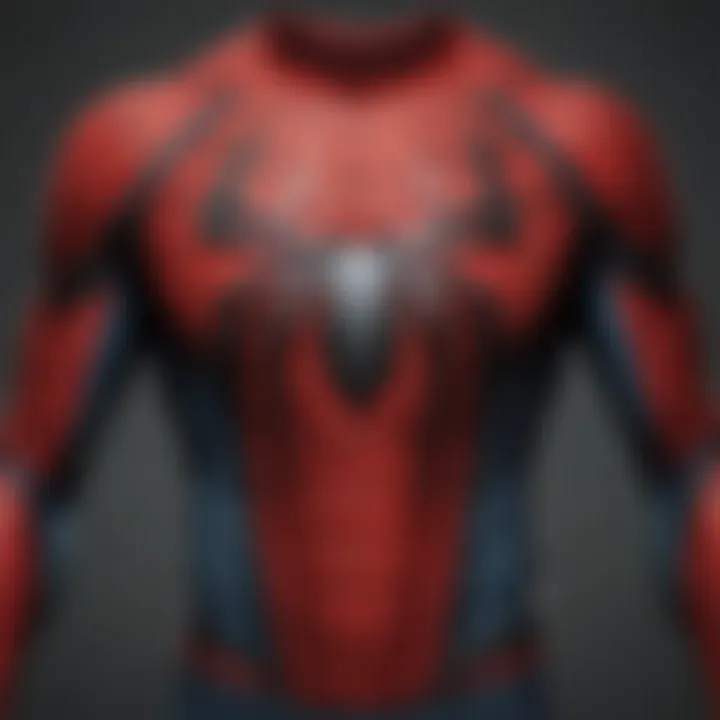 Elegant Disney Spider-Man shirt with artistic web design