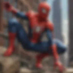 A dynamic illustration of Spider-Man in a classic comic style