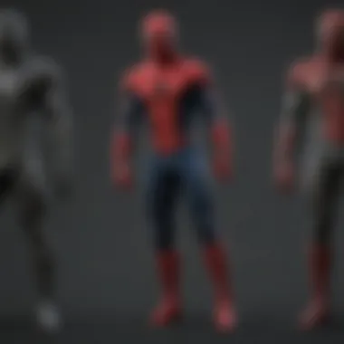 Spider-Man in intense battle stance