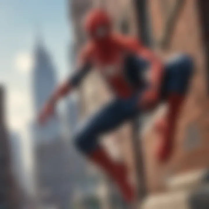 Spider-Man overlooking the city skyline