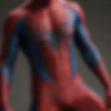 Close-up of fabric quality and design details of Spider-Man pajamas