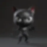 A collection of Black Cat Funko figures showcasing different designs