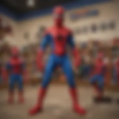 Showcasing the Spider-Man Collection at Build-A-Bear Display of Build-A-Bear's Spider-Man collection