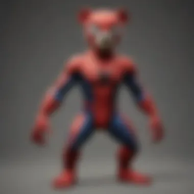 The Unique Costume Design of Spider-Man Bear Spider-Man Bear showcasing unique costume design