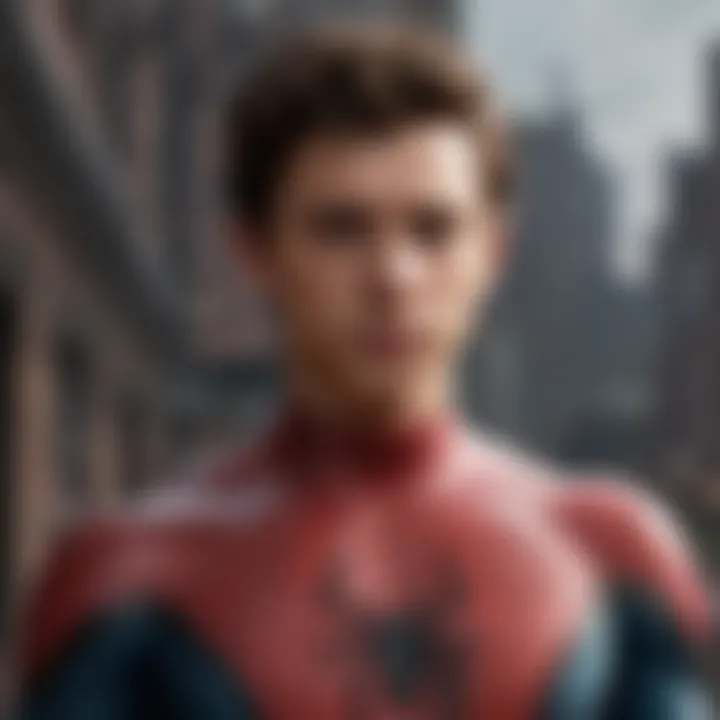 Tom Holland in Spider-Man suit with a mysterious glowing artifact