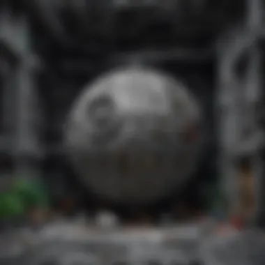 LEGO Star Wars Death Star set showcasing interior features