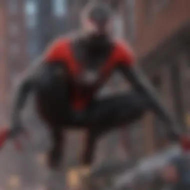 Community Engagement with Miles Morales Illustration of community feedback and reactions to Miles Morales in the gaming world.