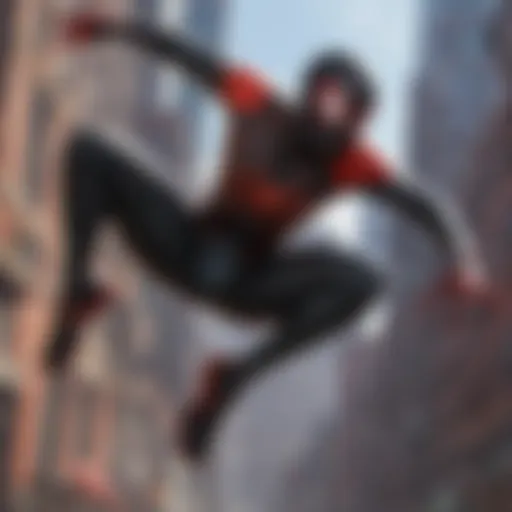 Dynamic gameplay showcasing Miles Morales in action