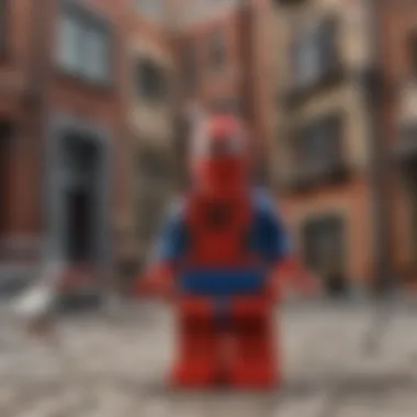 A collection of various LEGO Spider-Man sets representing different themes