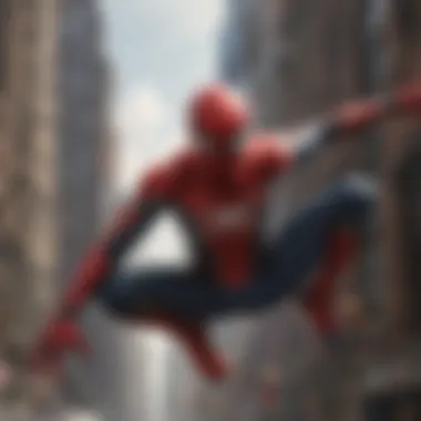 A powerful moment showcasing Spider-Man in action.