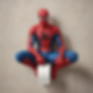 Close-up of Spider-Man toilet paper roll showcasing the design