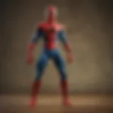 Vintage Retro Spider-Man action figure showcasing classic design features