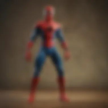Vintage Retro Spider-Man action figure showcasing classic design features