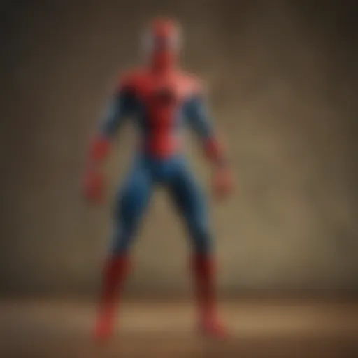 Vintage Retro Spider-Man action figure showcasing classic design features